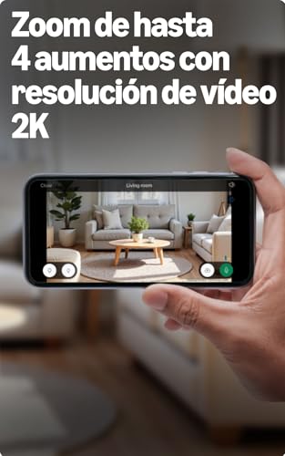 Detalle de Cámara Mini 2K+ Blink (última generación) con enchufe — seguridad doméstica 2K, visión nocturna en color y control por Alexa