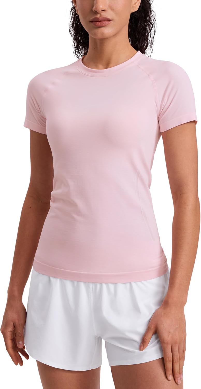 Thumbnail 5 de CRZ YOGA women’s seamless sports T-shirt – breathable short-sleeve gym and running top