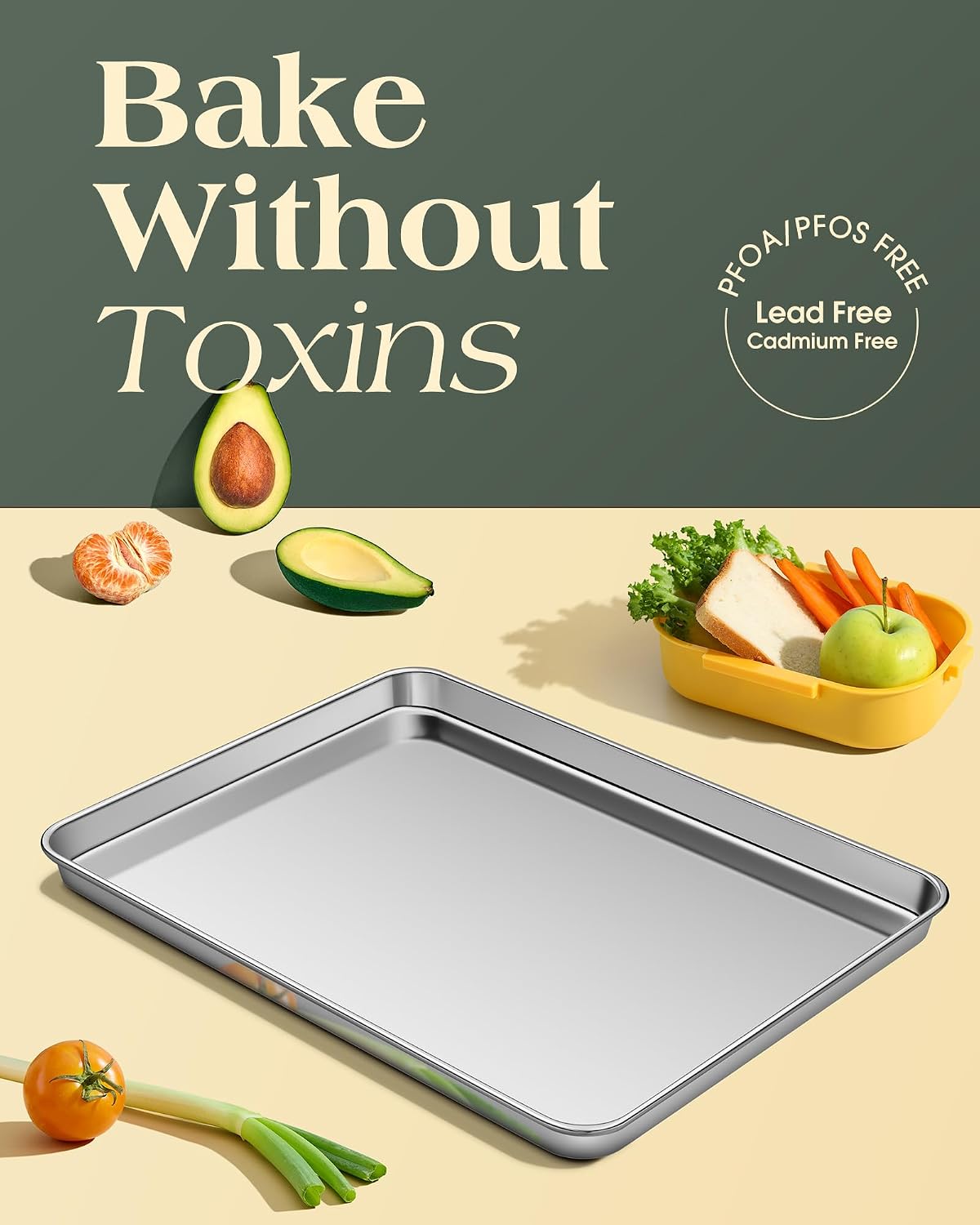 Detalle 2 de 2-Pack Commercial Grade Stainless Steel Baking Sheets