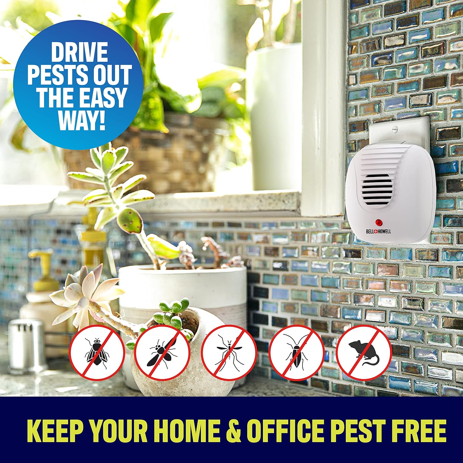 Detalle de Bell + Howell Ultrasonic Pest Repeller 3-Pack