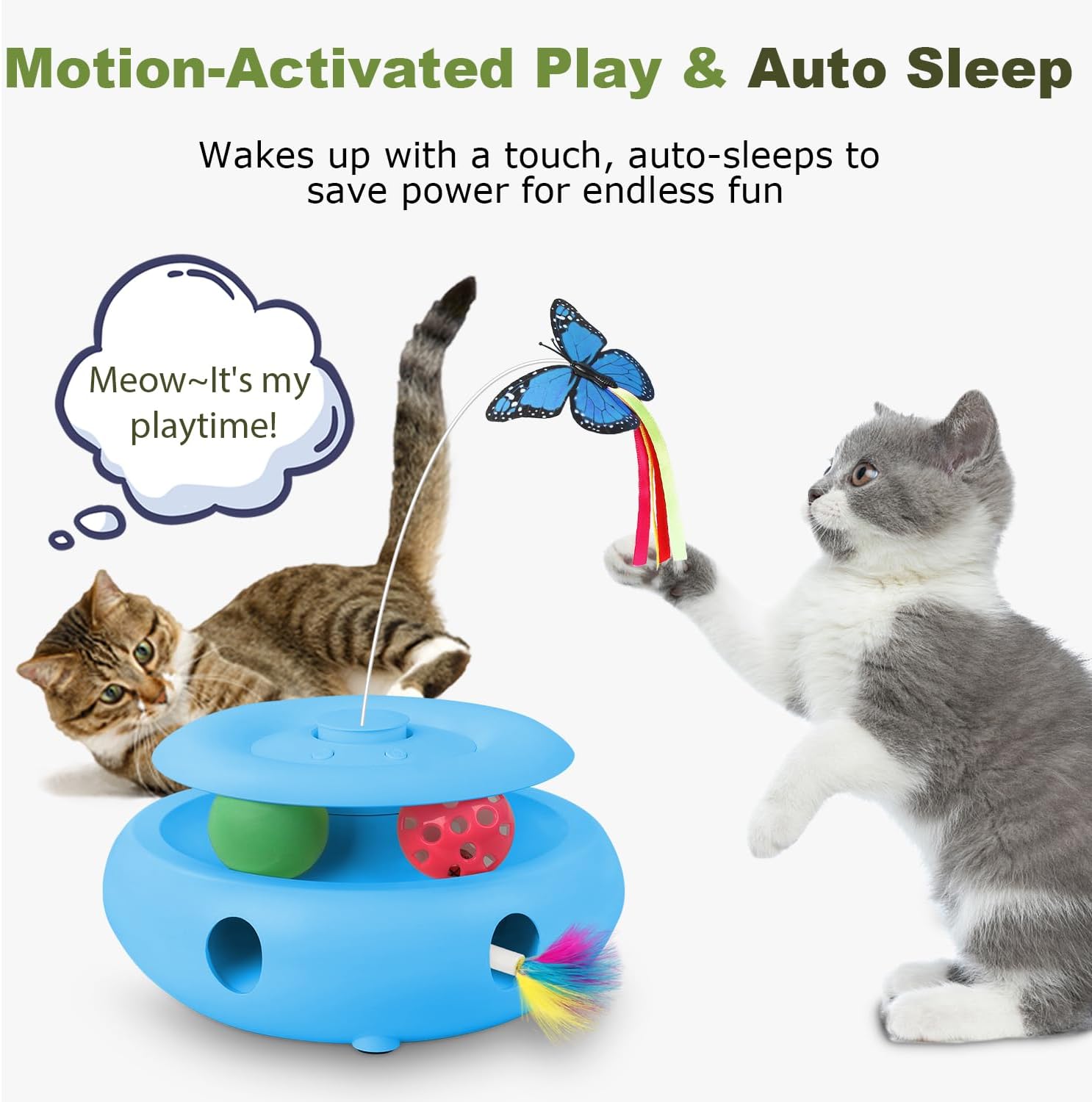 Detalle 2 de INKZOO Interactive Cat Toy, 3-in-1