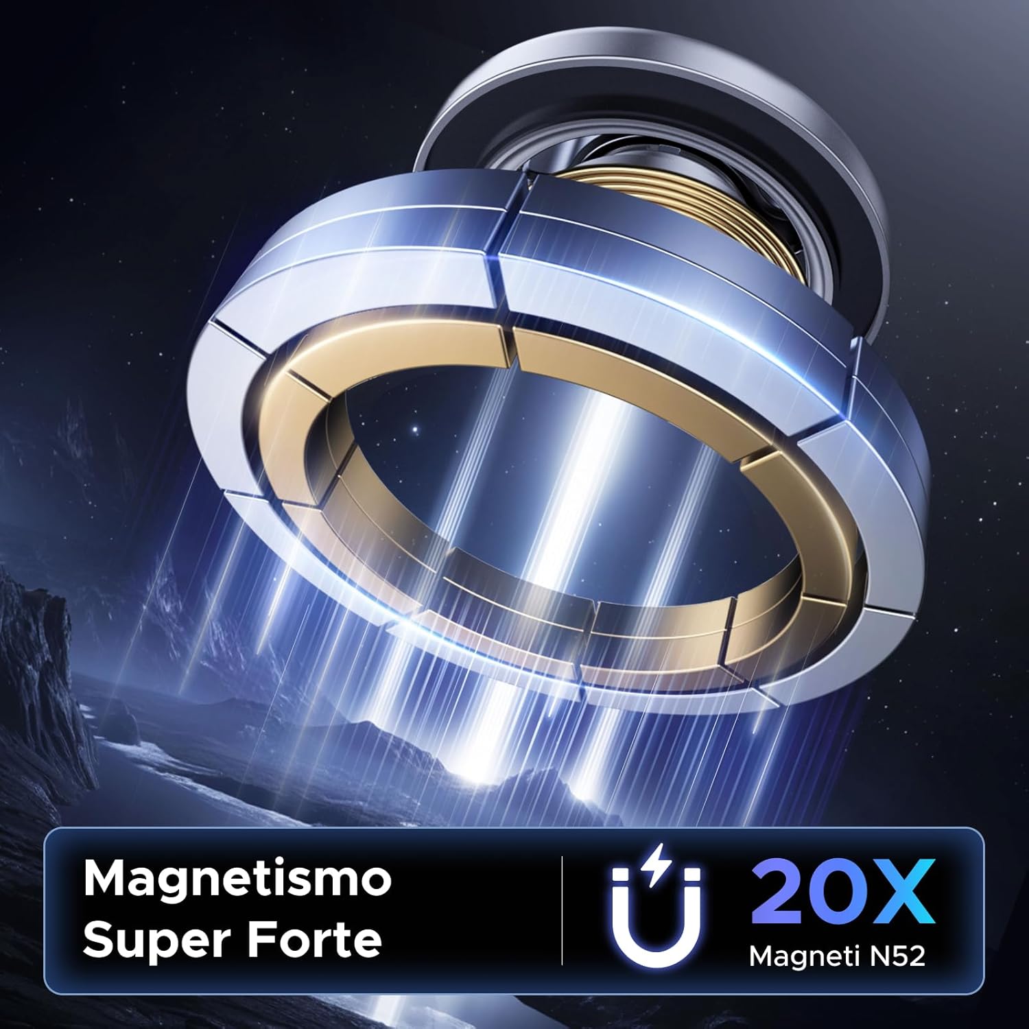 Detalle 2 de UGREEN Supporto auto MagSafe per iPhone 17 Pro Max, 360°