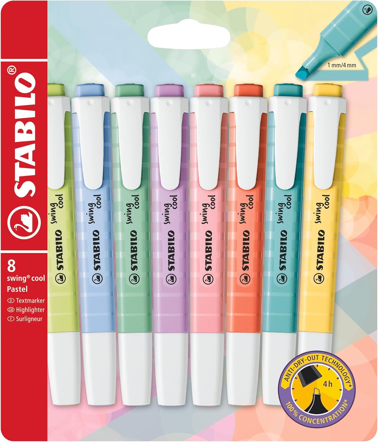 Thumbnail 6 de STABILO swing cool Pastel – Desk-Set con 10 evidenziatori color pastello