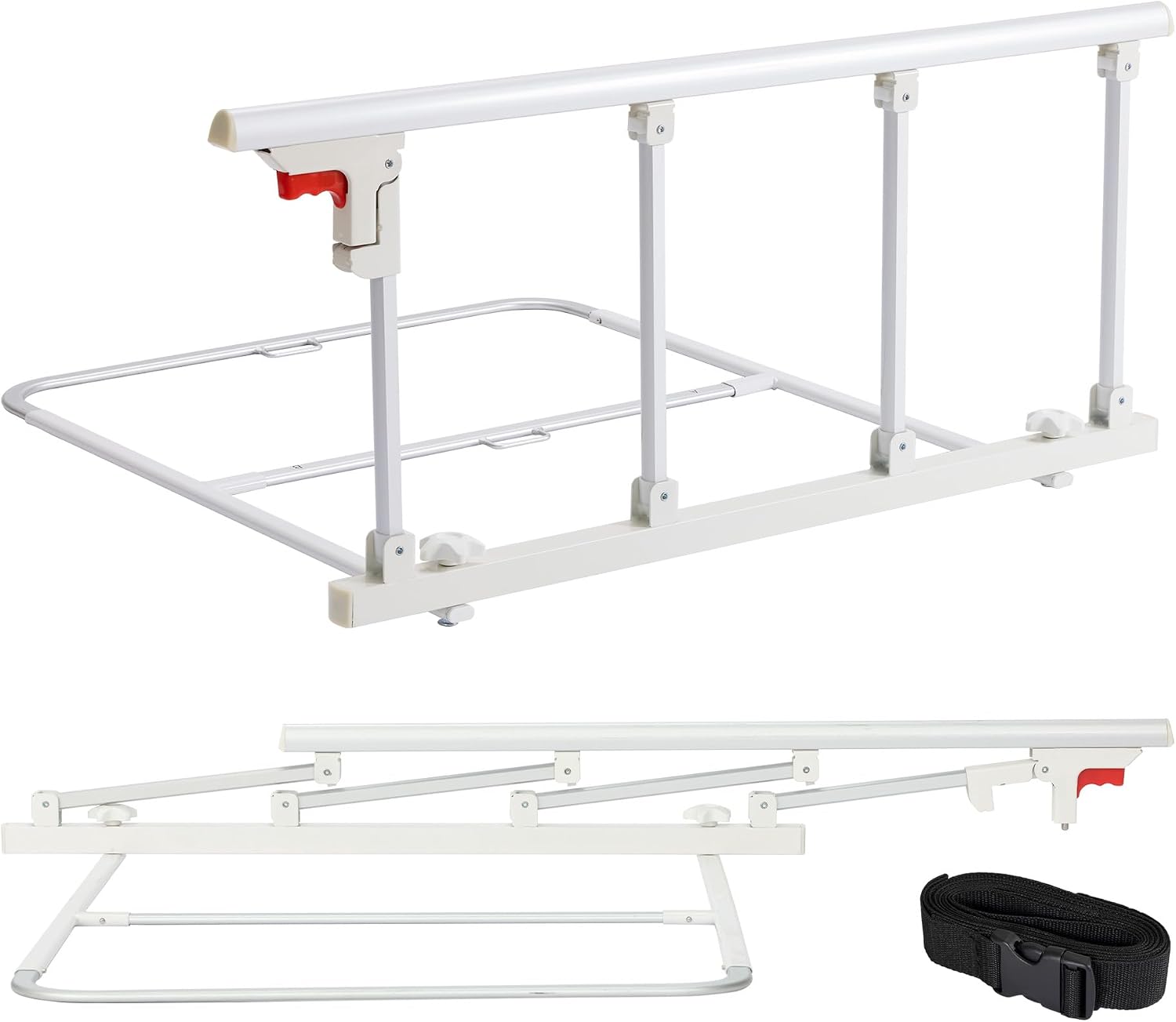 Detalle de Real Relax A/N-K90002C1-Legna Folding Bed Rail, 37.8" x 16.3", White
