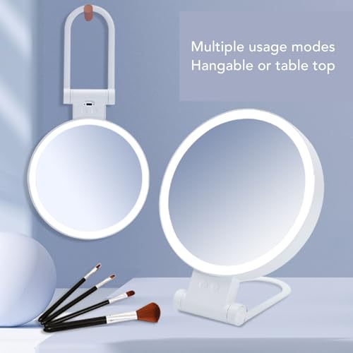 Detalle de Fockety 5X Magnifying Mirror With Light – USB Rechargeable LED Vanity Mirror