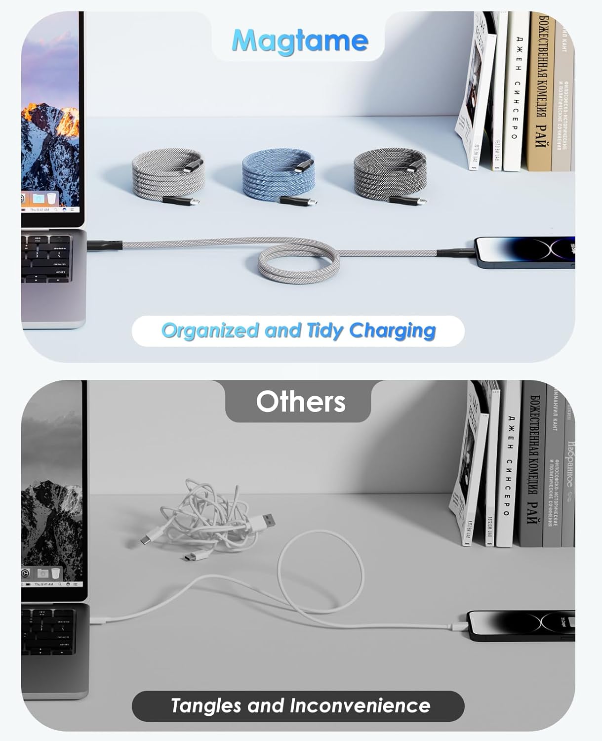 Thumbnail 6 de Magtame câble magnétique USB‑C vers Lightning (1,5 m) certifié MFi – charge rapide et transfert jusqu’à 480 Mbps