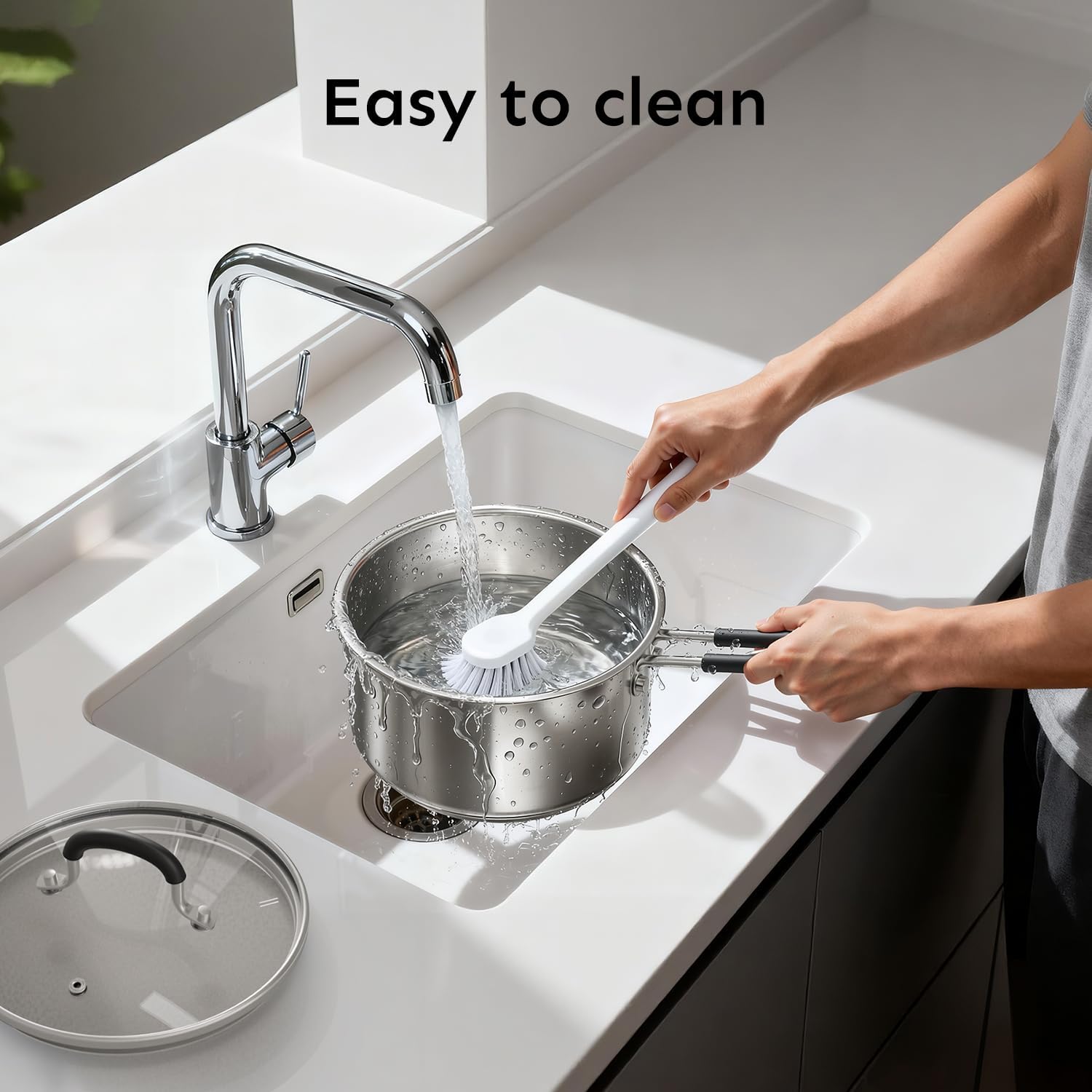 Thumbnail 2 de COOKNANO 18cm Stainless Steel Saucepan with Glass Lid (2L) – induction ready, stay-cool handles