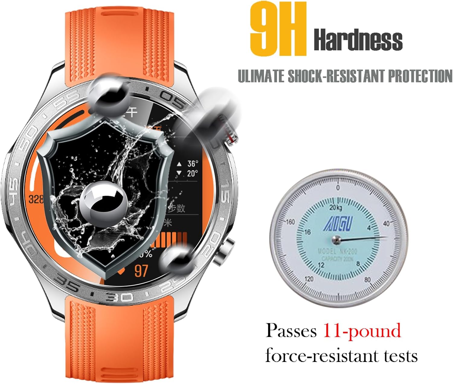 Thumbnail 4 de WFTE 4-Pack Screen Protector for Amazfit T-rex 3 / HONOR Watch 5 Pro