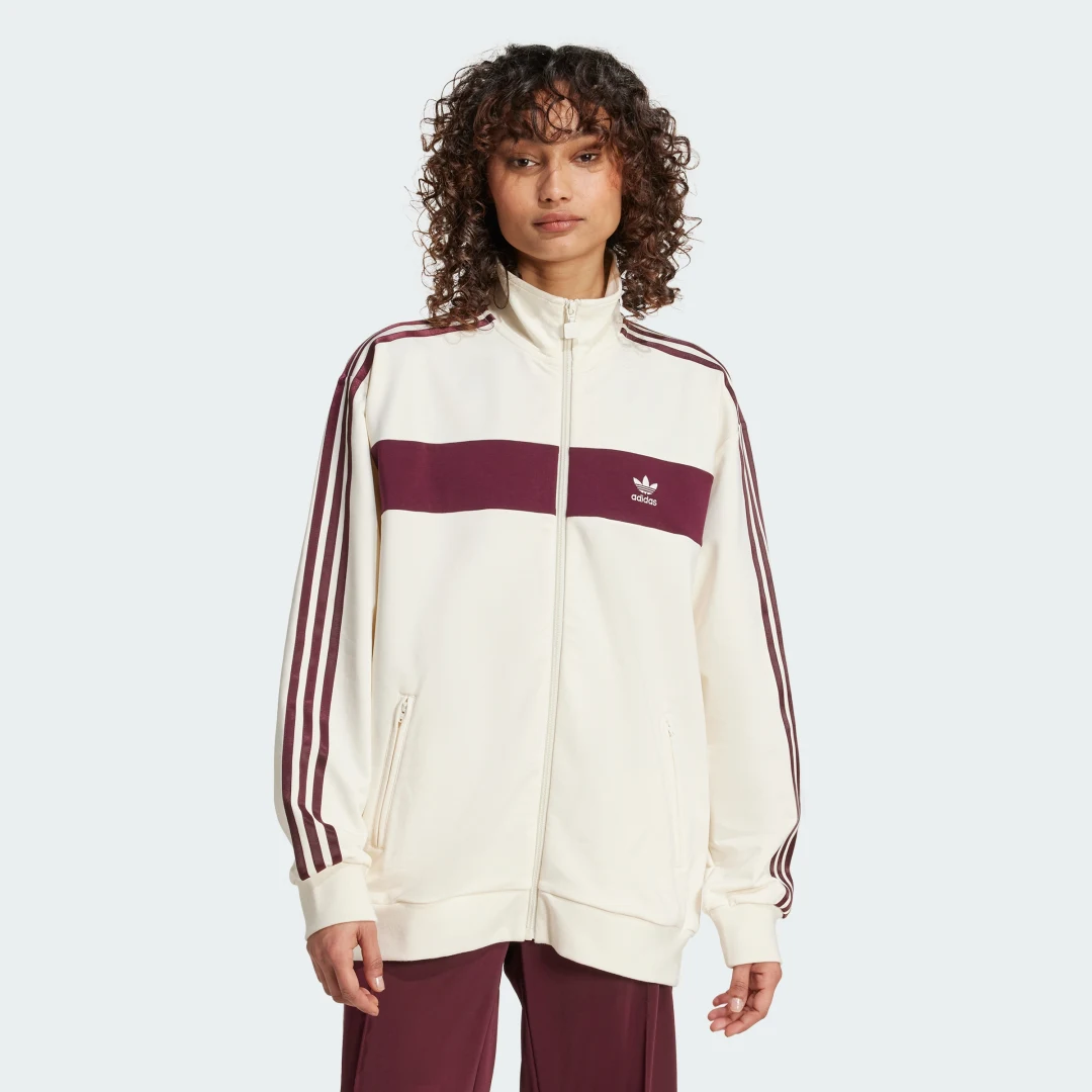 Detalle de Chaqueta Colorblock Adidas en blanco