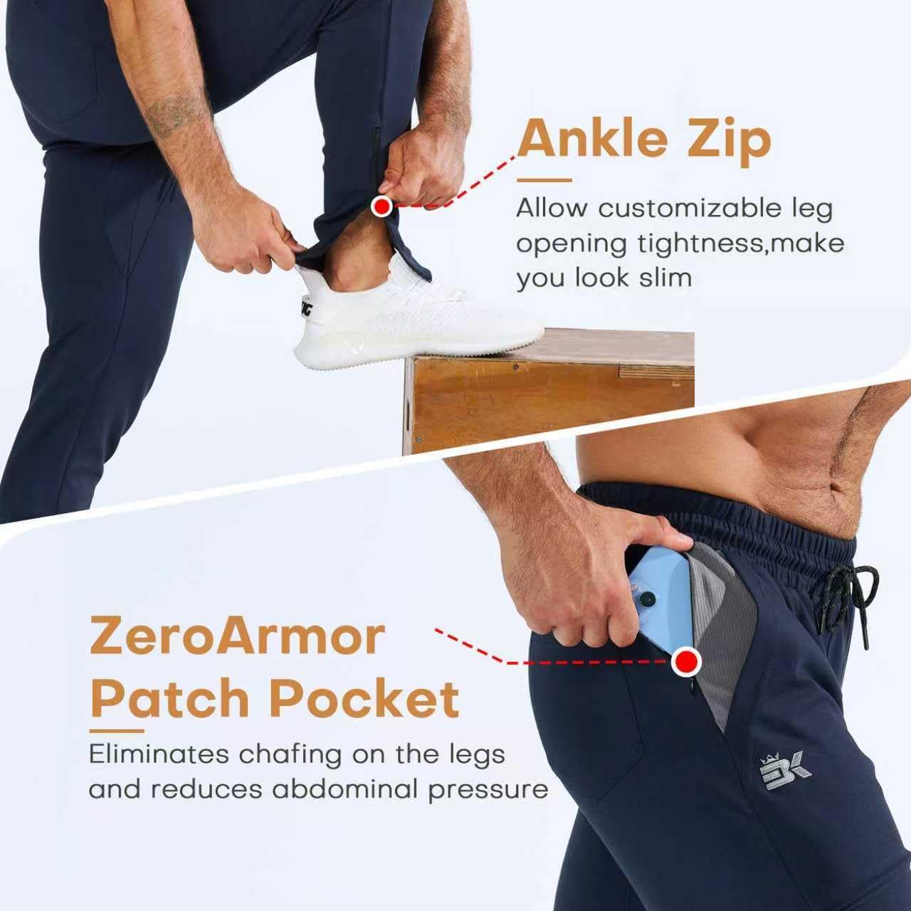 Thumbnail 3 de BROKIG Mens Zero Armor gym joggers