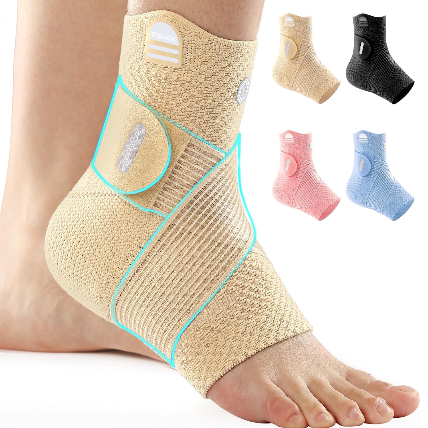Detalle de ZOELION Knöchelbandage mit 3 Zonen S