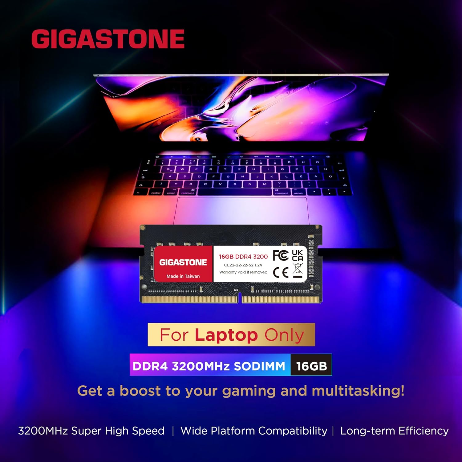 Thumbnail 1 de Gigastone DDR4 32 Go 3200 MHz SODIMM