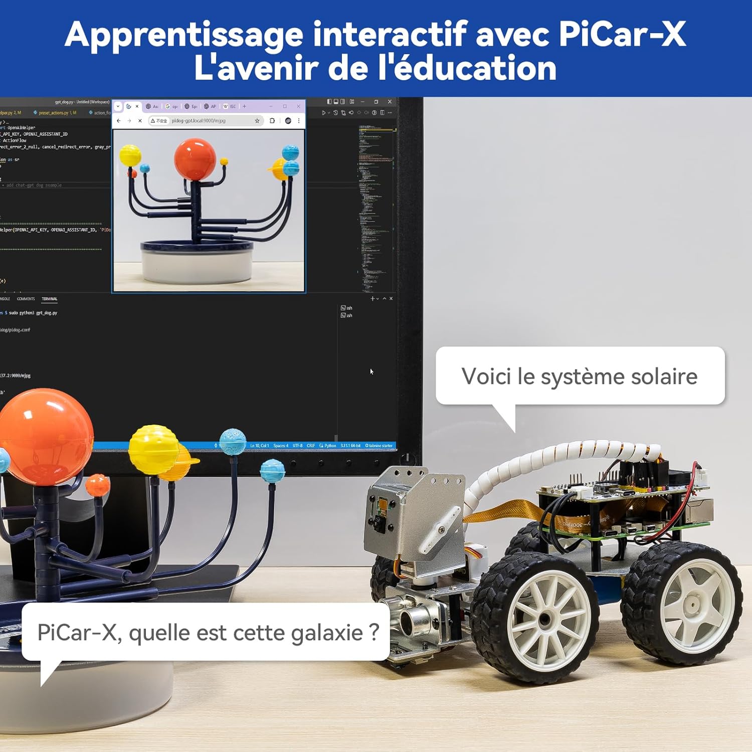 Thumbnail 2 de SunFounder Kit robotique PiCar-X AI pour Raspberry Pi 5/4/3B+/Zero 2W