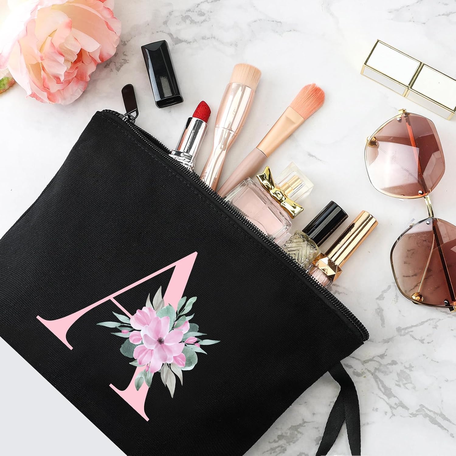Detalle de Vavabox A-Z Personalized Initial Makeup Bag A
