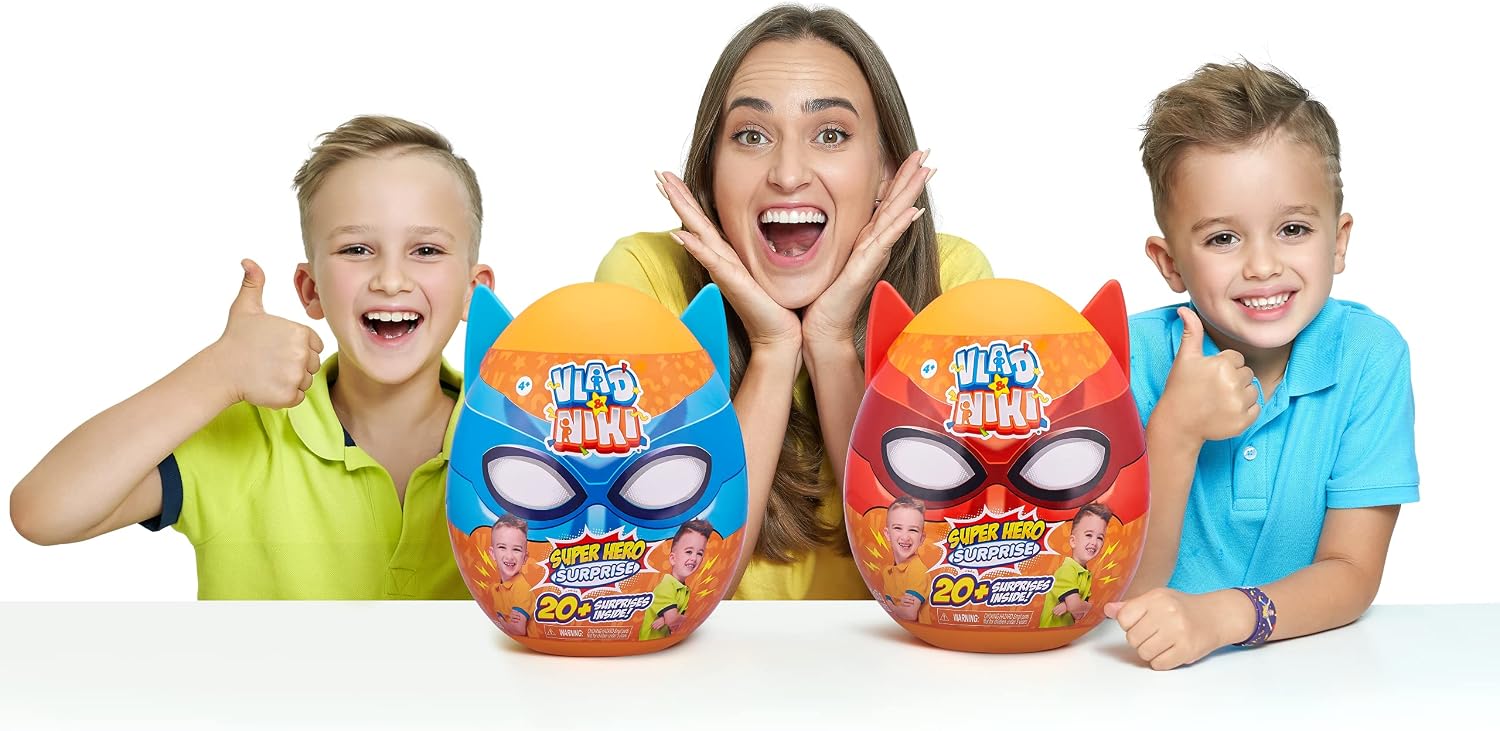 Detalle 2 de ZURU 11701A Vlad & Niki Superhero Surprise – Uovo Rosso con accessori e action figure