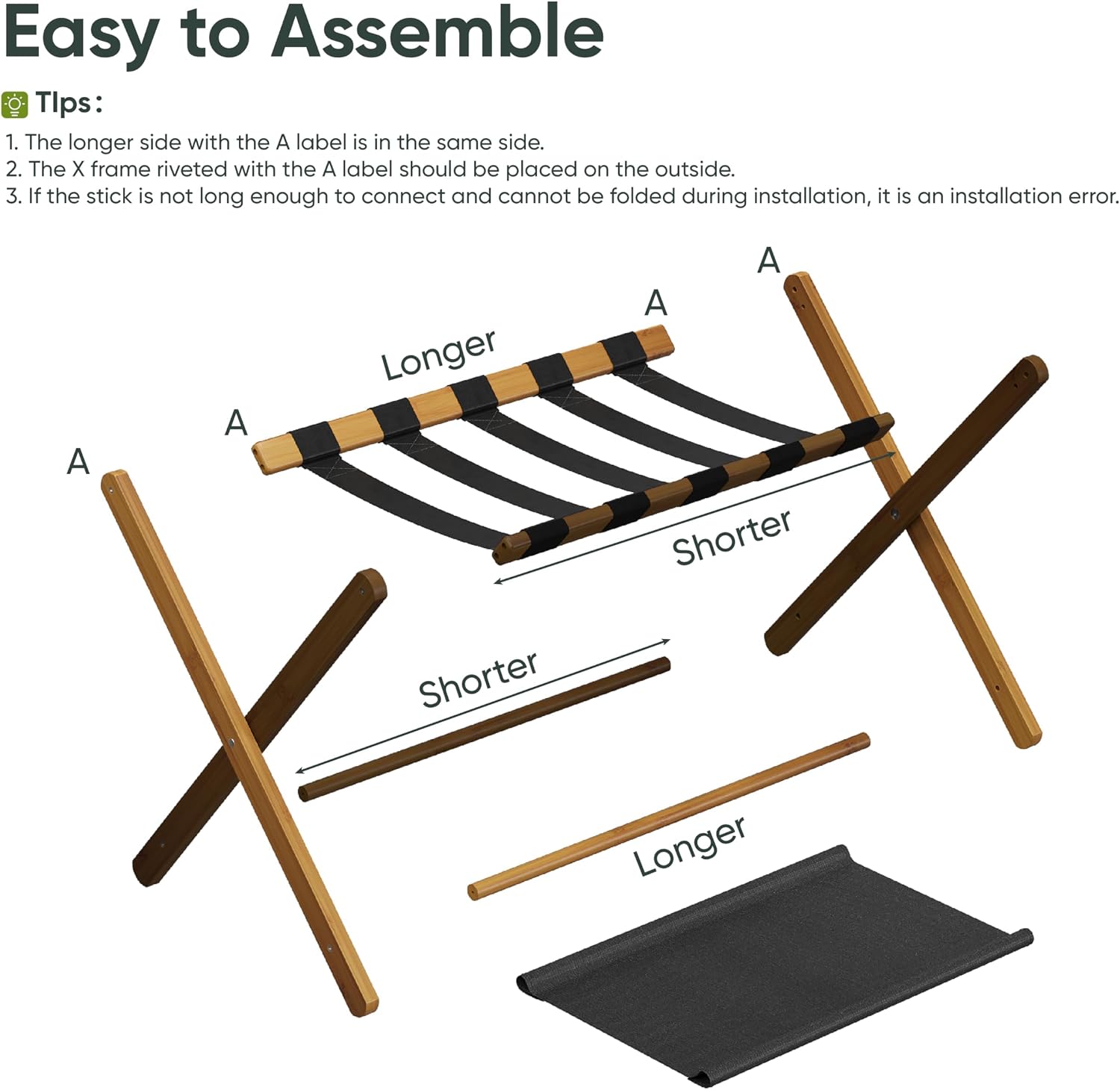 Detalle 2 de Smart FENDEE Luggage Rack, Bamboo