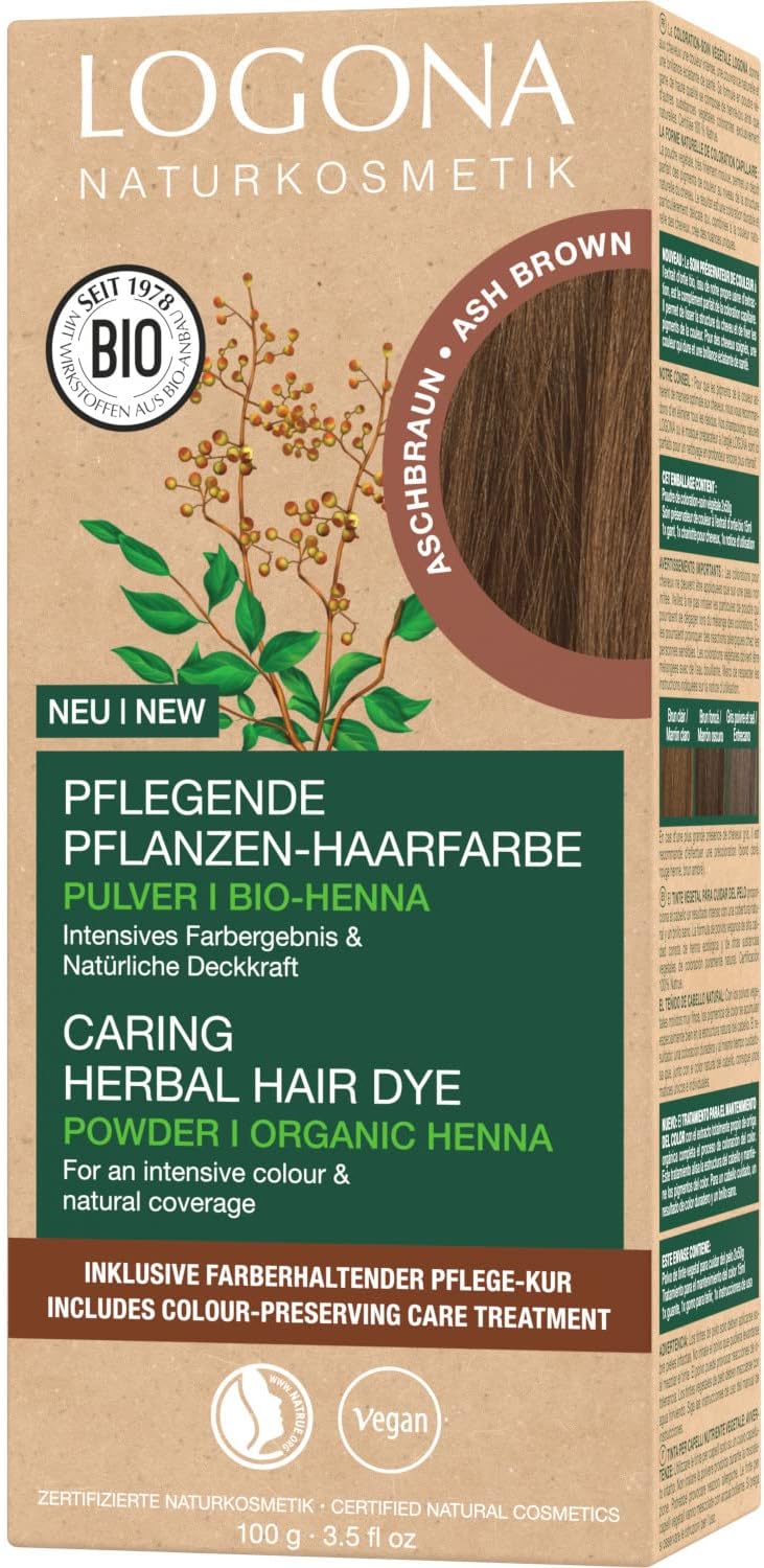 Detalle de LOGONA Coloration végétale nourrissante marron cendré – kit 100 g