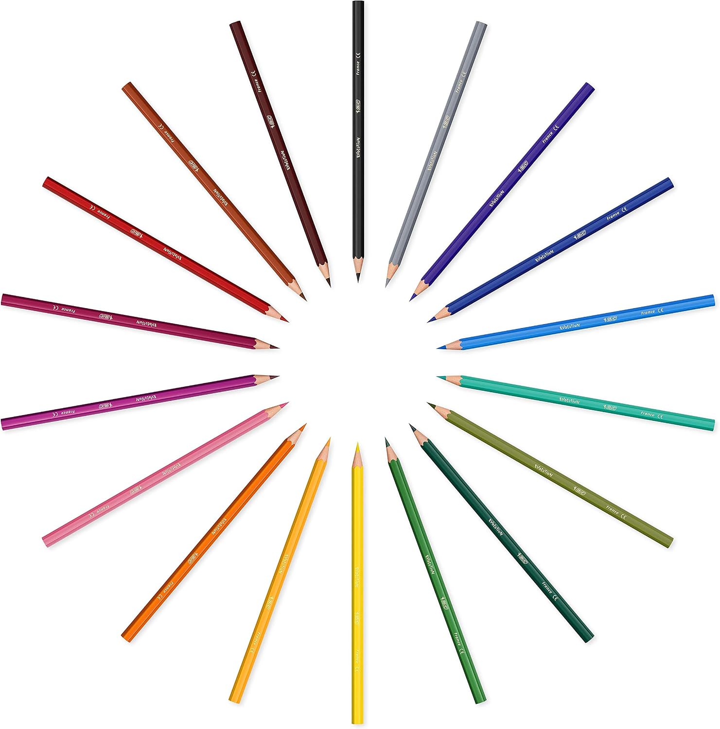 Detalle de BIC Kids Evolution ECOlutions – Crayons de couleur éco-responsables, lot de 2 etuis (18 couleurs chacune)