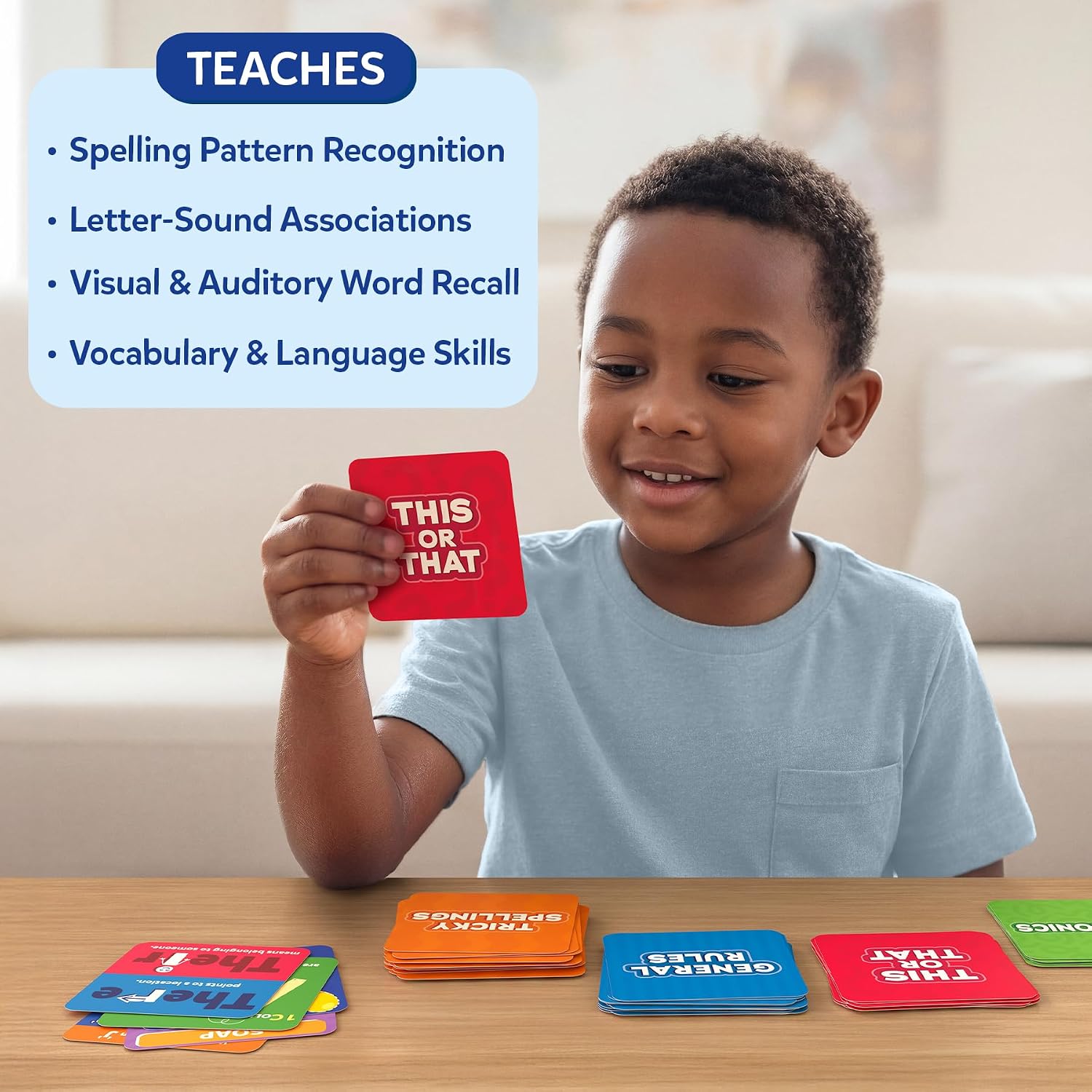 Thumbnail 5 de Skillmatics Spelling Tricks Flash Cards, 60-Card Set for Grades 1–6