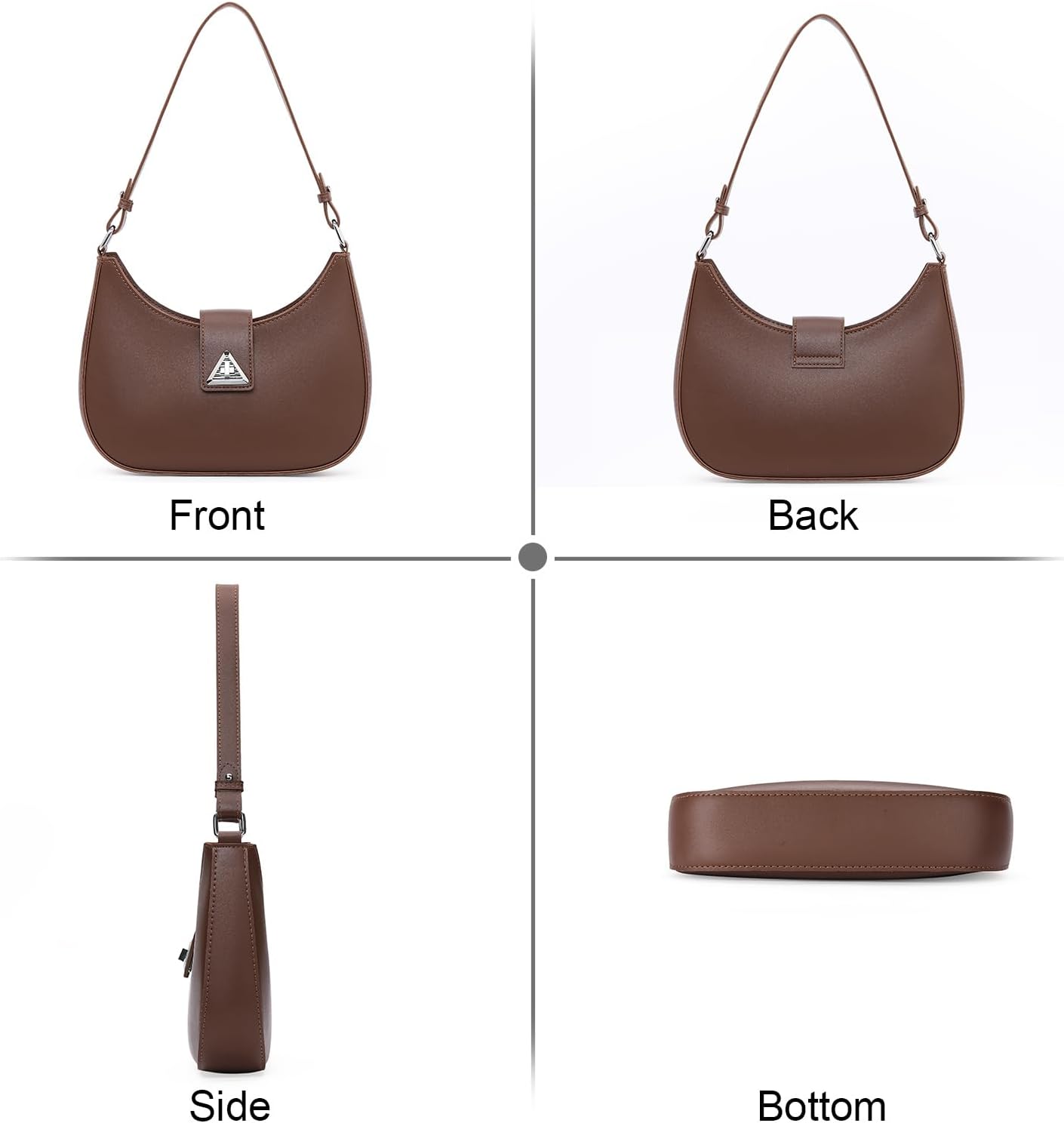 Detalle 2 de GOIACII Tote Hobo Bag for Women – Classic Crescent Crossbody-Style Handbag in PU Leather