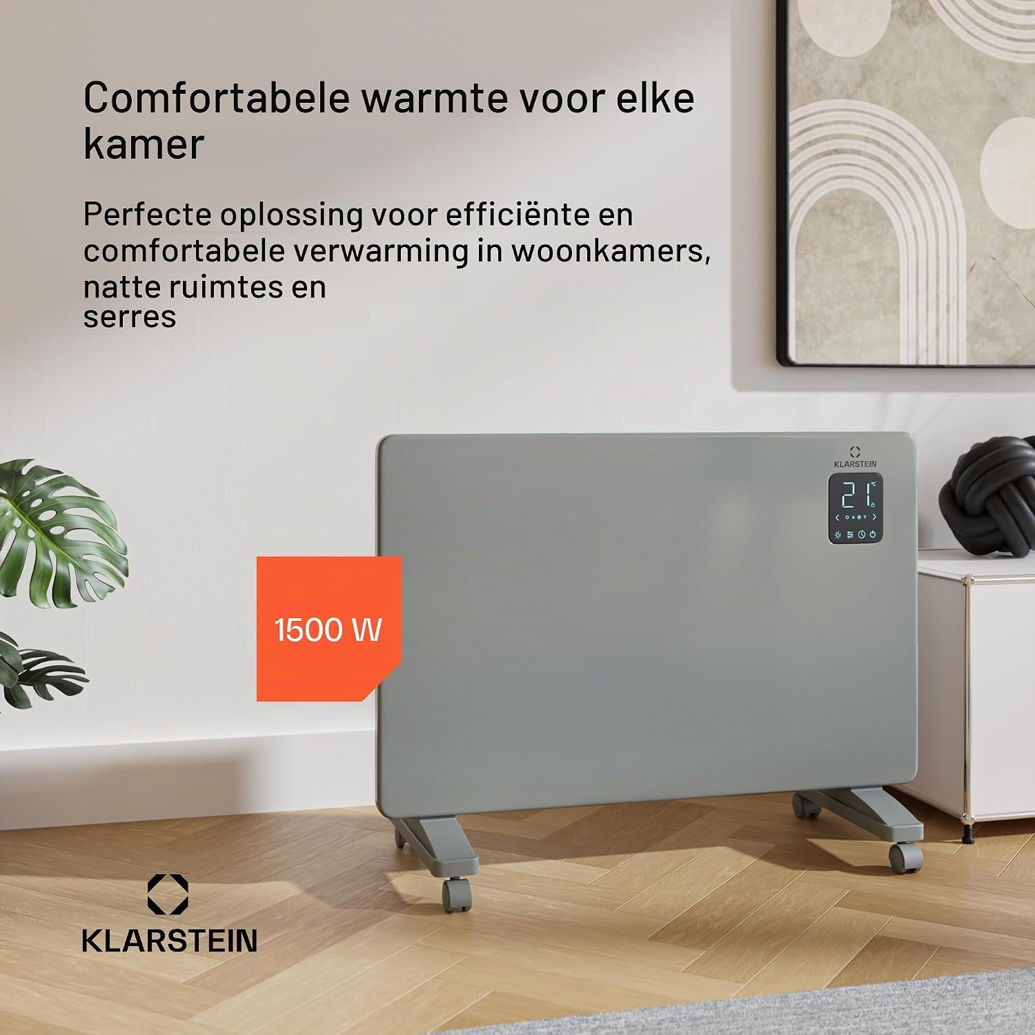 Detalle de KLARSTEIN Bansin Smart convectorkachel 1500 W met appbediening
