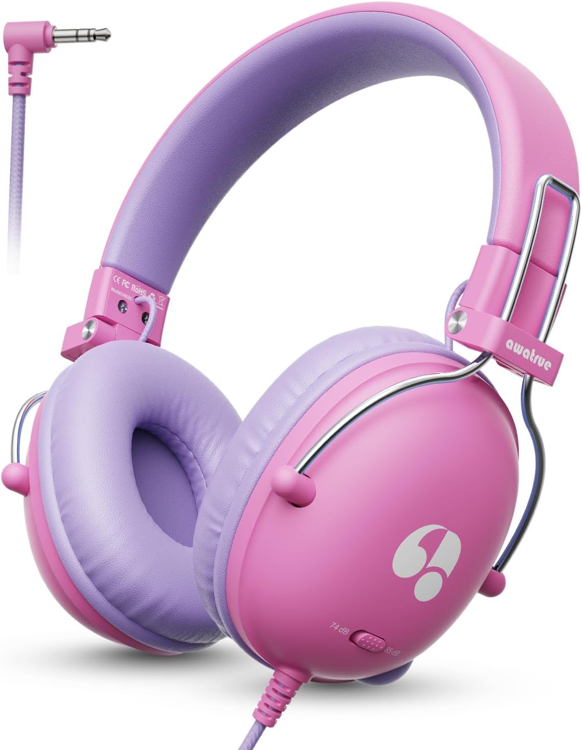 Detalle de awatrue HK05 Kids headphones 74/85 dB limit