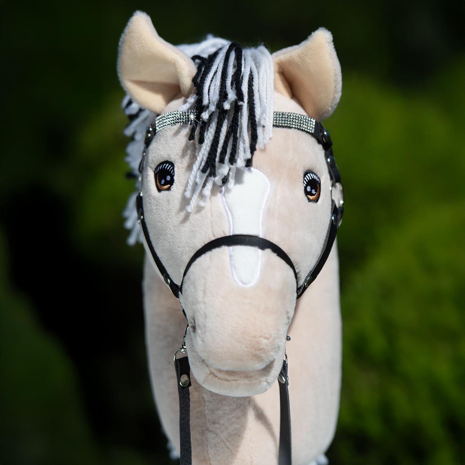 Detalle de Hobby Horse Noir A3 Pur Sang – Ensemble complet avec filet, mors et rênes
