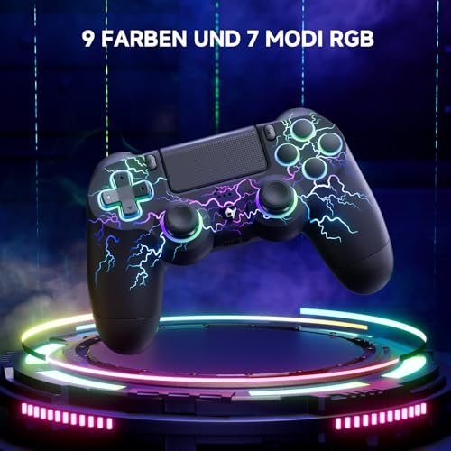 Thumbnail 5 de ECHTPower Manette P-S-4 avec Joystick Hall - sans fil, RGB, vibration et Turbo