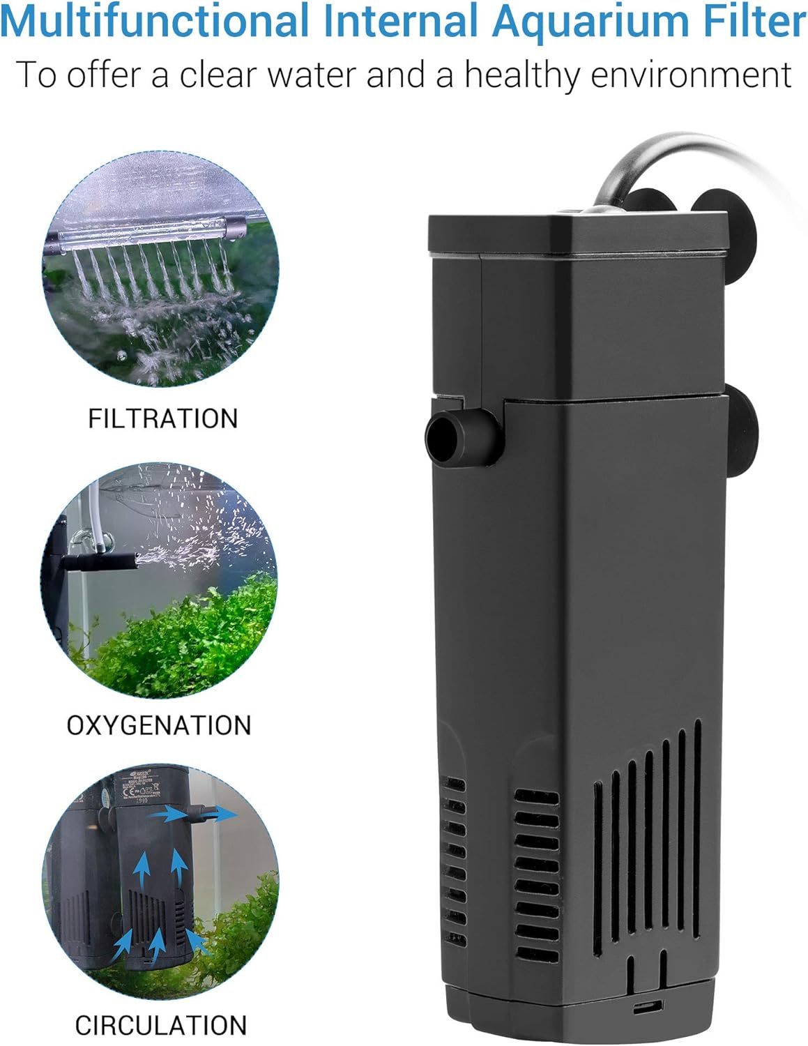 Thumbnail 1 de NICREW Fish Tank Filter 20–40L internal aquarium filter 🐠