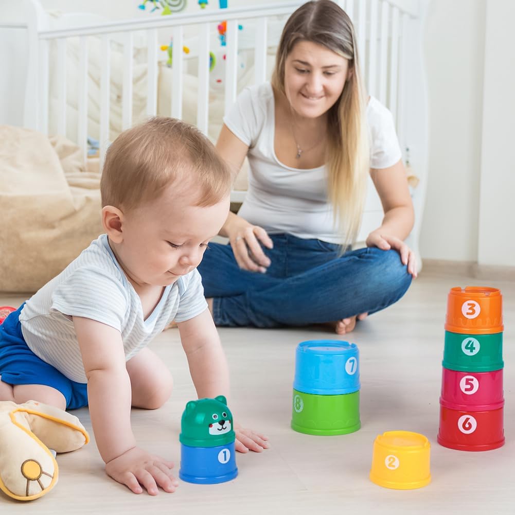 Thumbnail 6 de HAGOT 9 pezzi di tazze impilabili per bambini (giocattoli educativi e per il bagno)