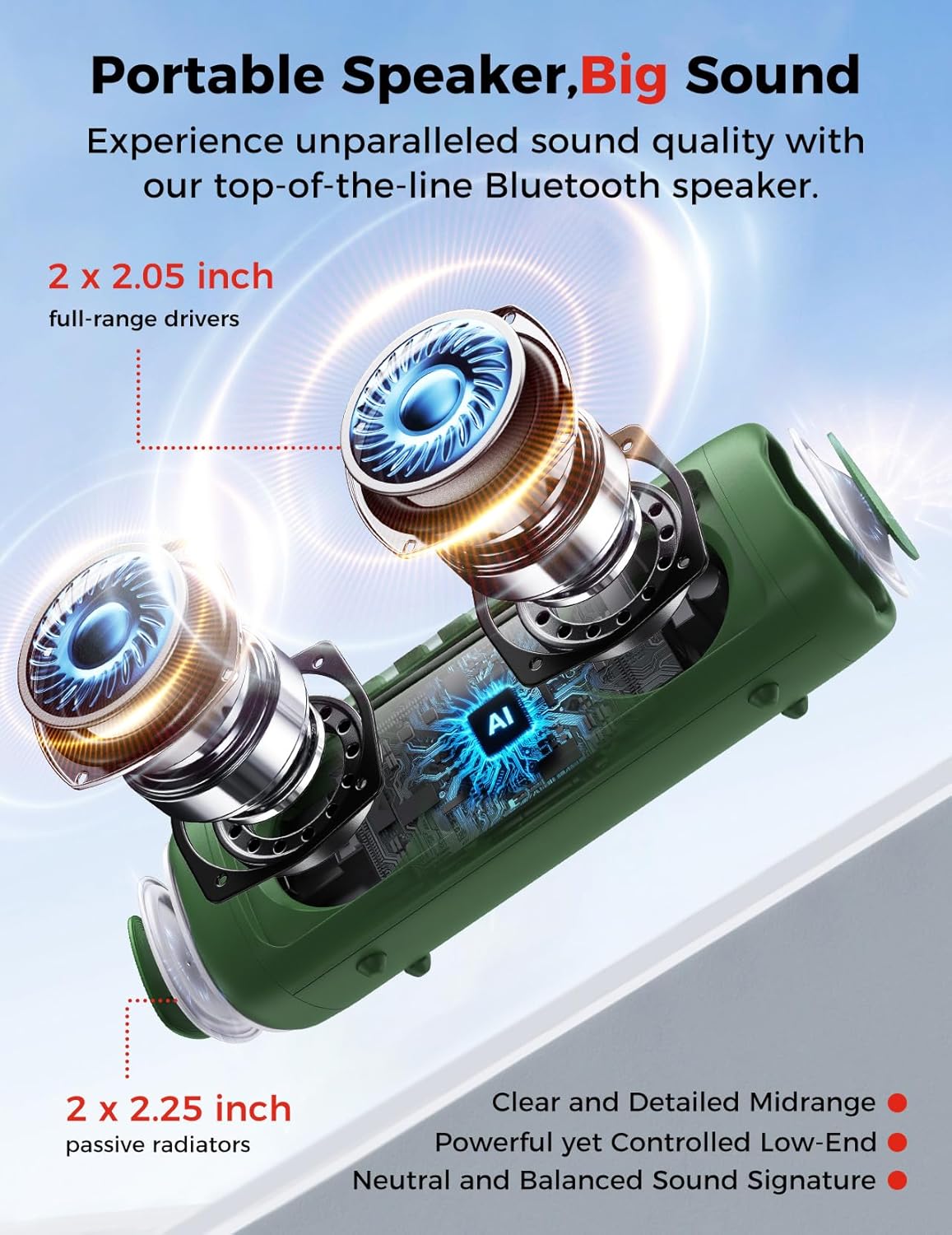 Thumbnail 1 de BolaButty Bluetooth Speaker Portable Wireless (Green)