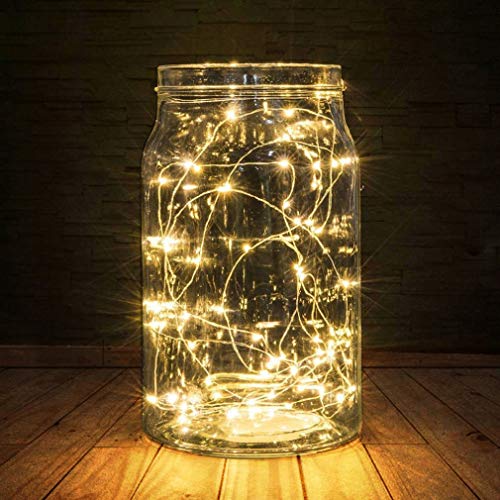 Thumbnail 3 de BXROIU 2 x Guirnalda Luces a Pilas (5 m, 50 LED, Alambre Plateado) – iluminación versátil para interiores