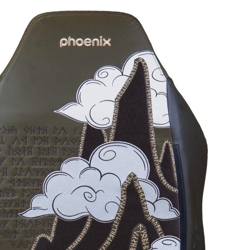 Detalle 2 de Silla gaming Phoenix Monarch Moria XL: edición limitada en cuero napa y terciopelo