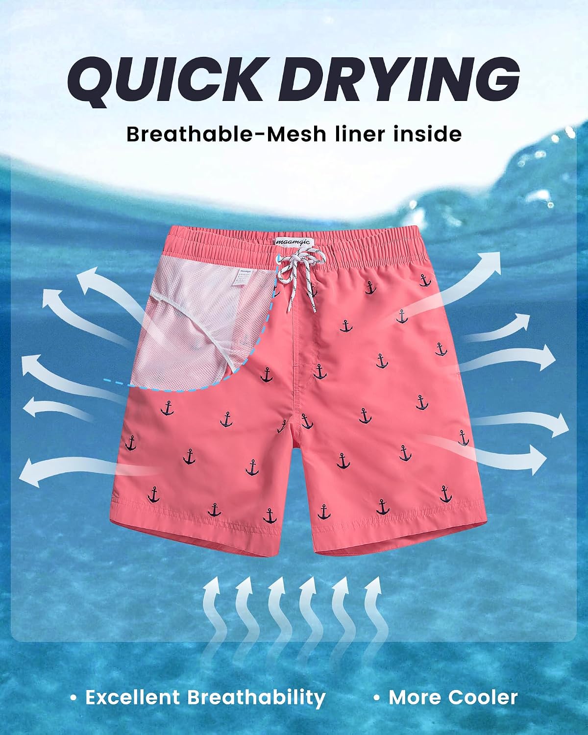Thumbnail 4 de MaaMgic Men's Quick Dry Swim Shorts S–XXL