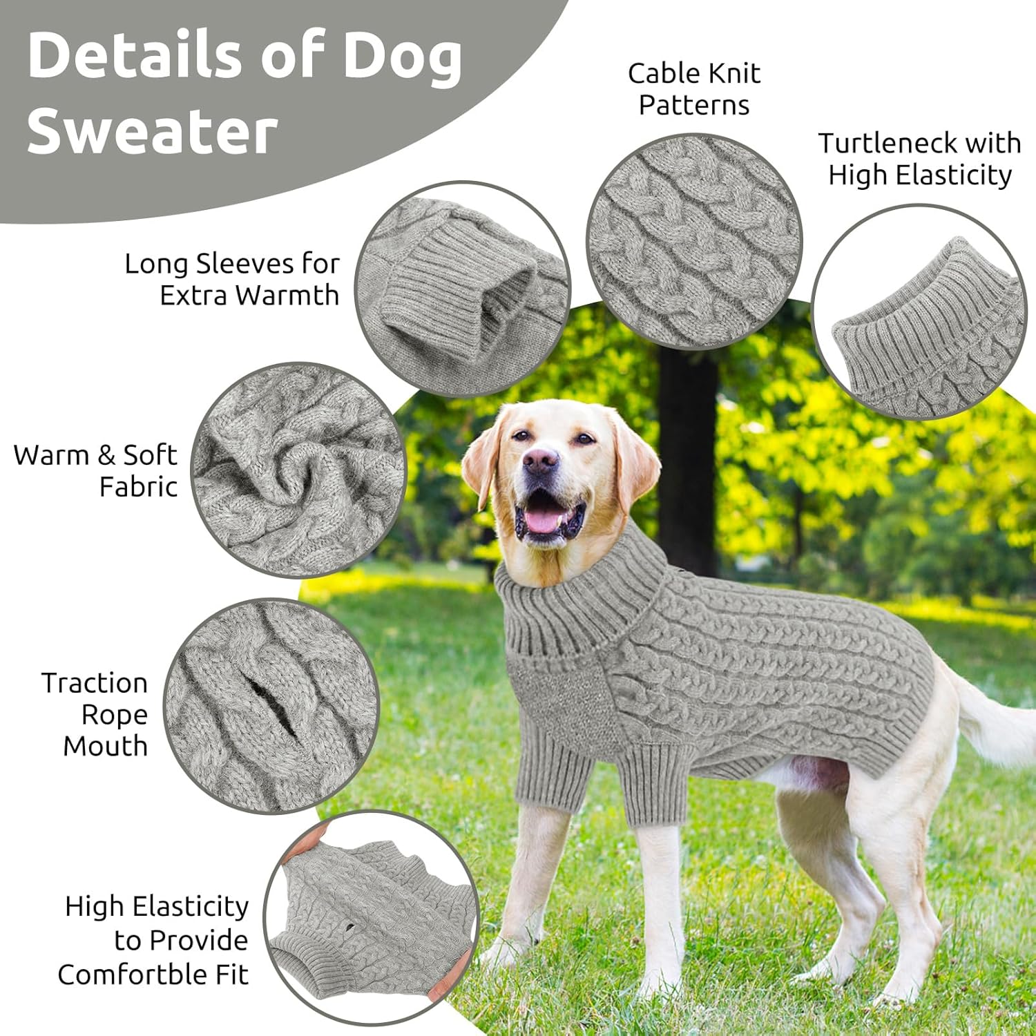 Detalle 2 de CITÉTOILE Knitted Dog Jumper