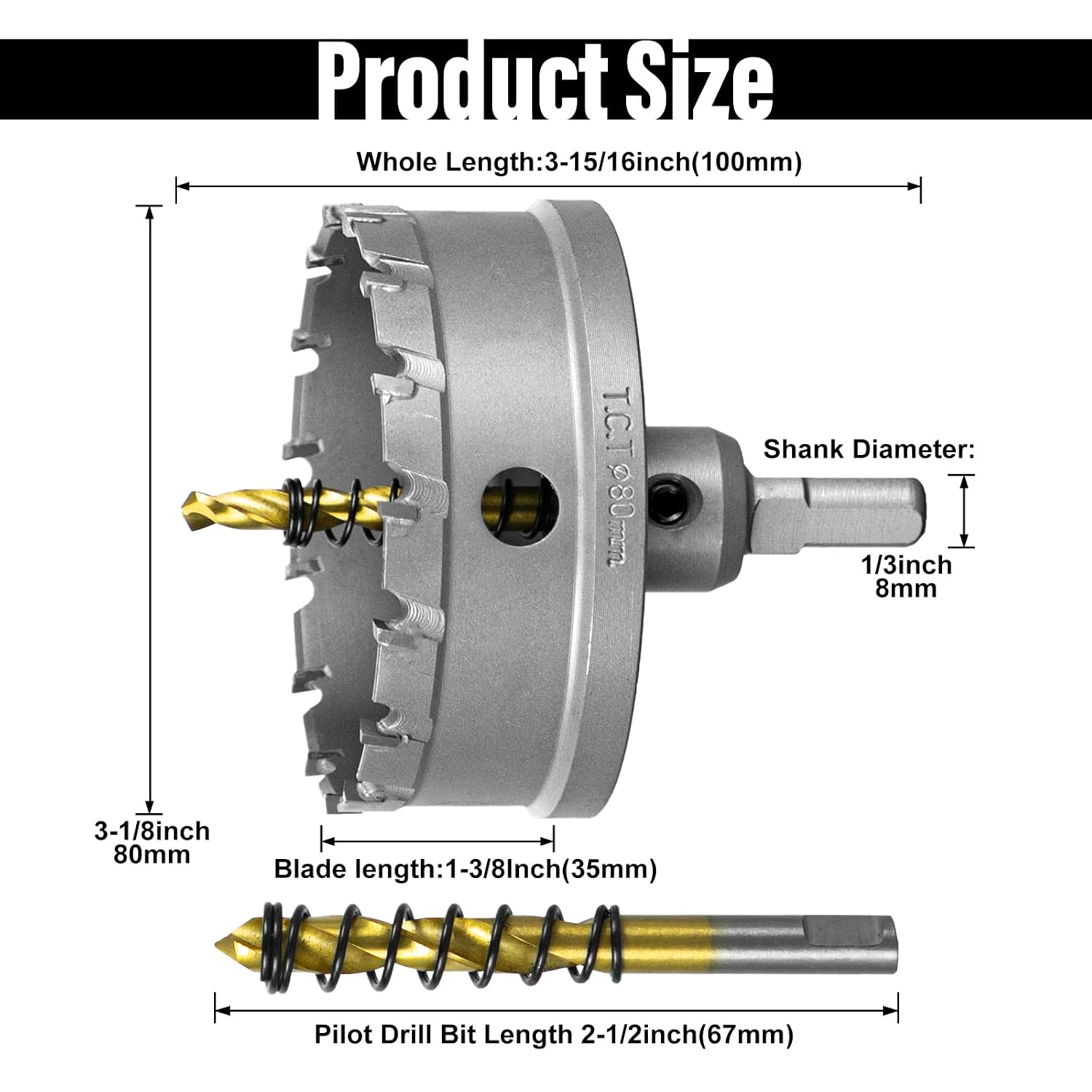 Detalle de SALI Lochsäge Ø 80 mm 🛠
