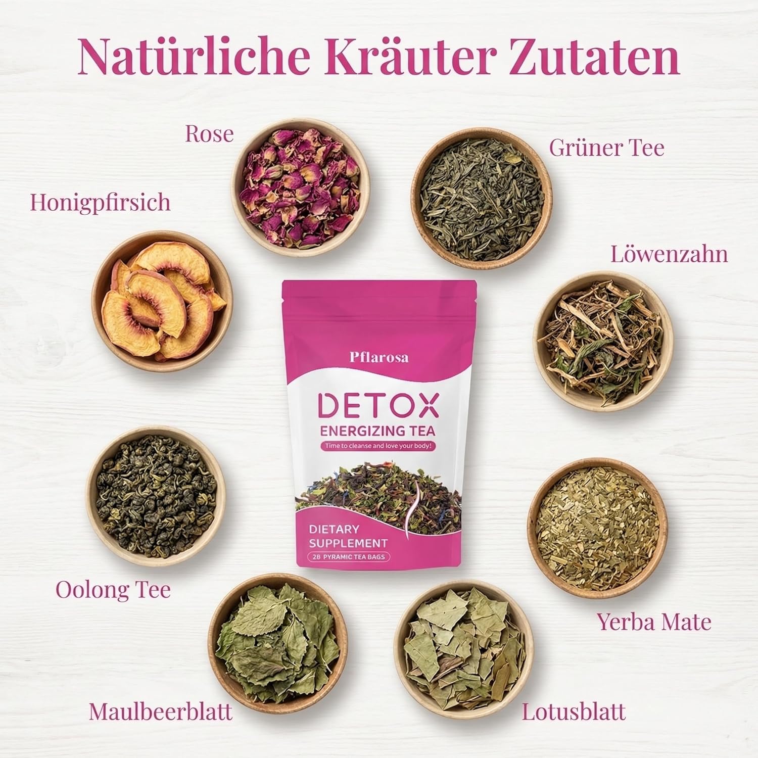 Thumbnail 4 de Detox Tee zum Abnehmen – 28 Tage Kräutertee Kur mit Grüntee & Löwenzahn (vegan, ohne Zuckerzusatz)
