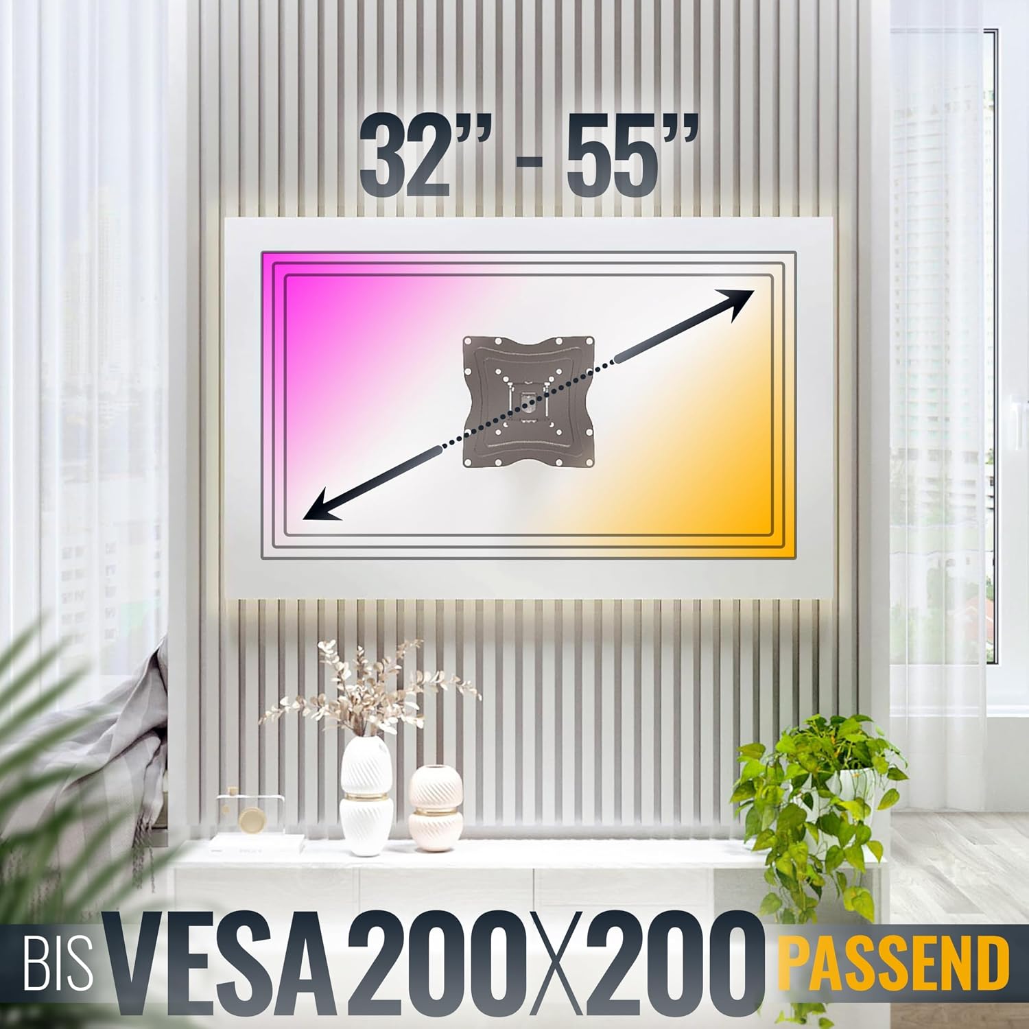 Thumbnail 6 de RICOO N0222 TV-Wandhalterung 30 kg