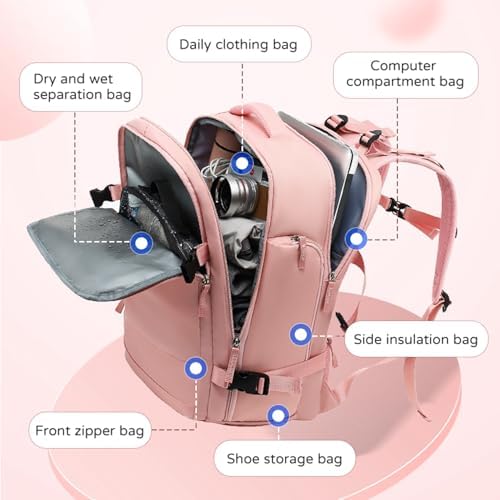 Thumbnail 7 de Mi Ko Mi Ka Mochila de Viaje Grande 2210 Negro: resistente al agua, compartimento para zapatos y USB