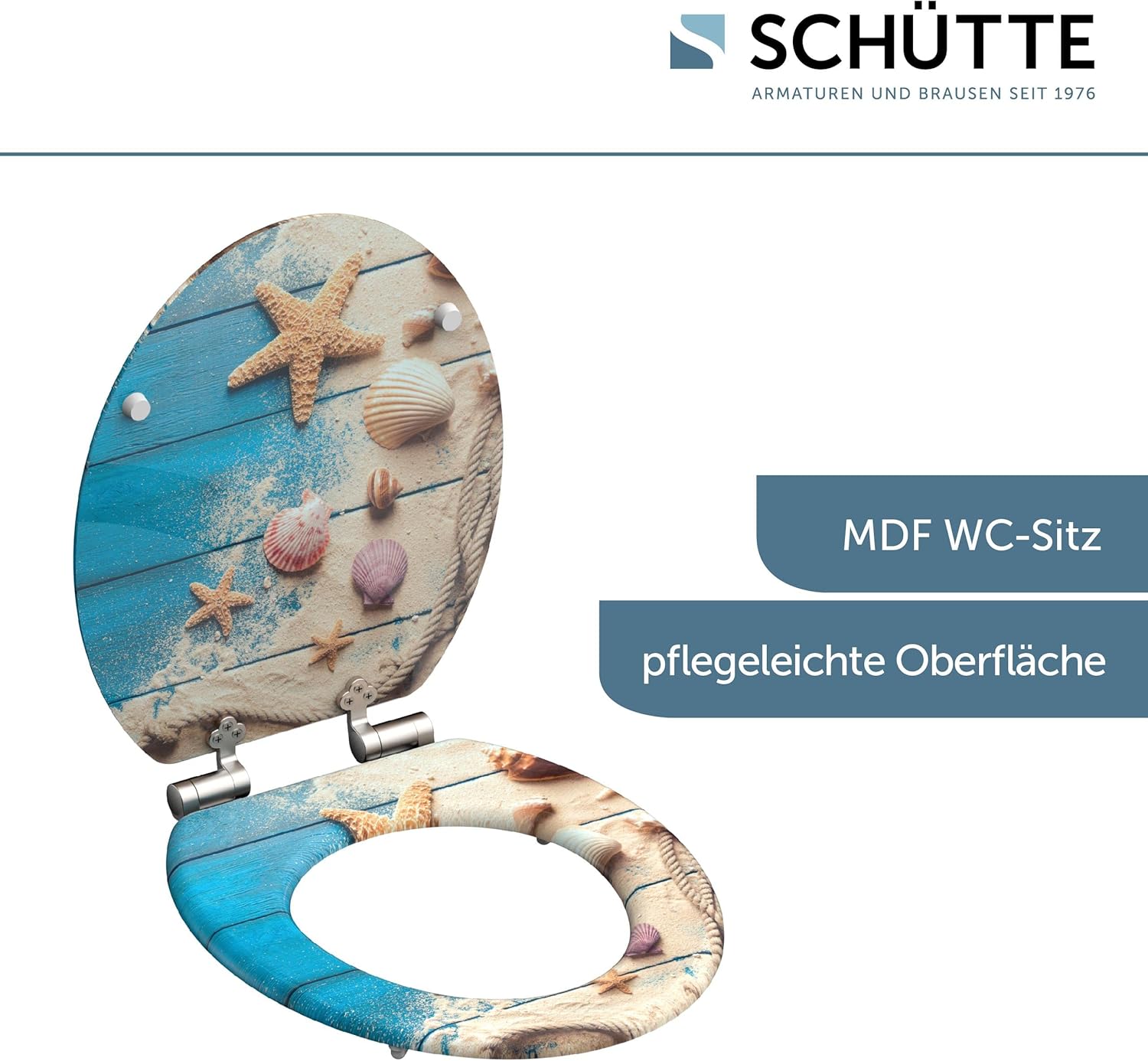 Thumbnail 2 de SCHÜTTE WC-Sitz BEACH WOOD mit Absenkautomatik – Holzdeckel mit Motiv, Belastung bis 175 kg
