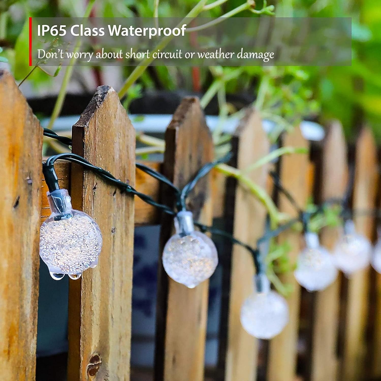 Thumbnail 4 de Lezonic Solar Fairy Lights Outdoor Waterproof, 50 LED 23ft/7m, 8 Modes, Multi-Coloured - Ideal for Garden & Events