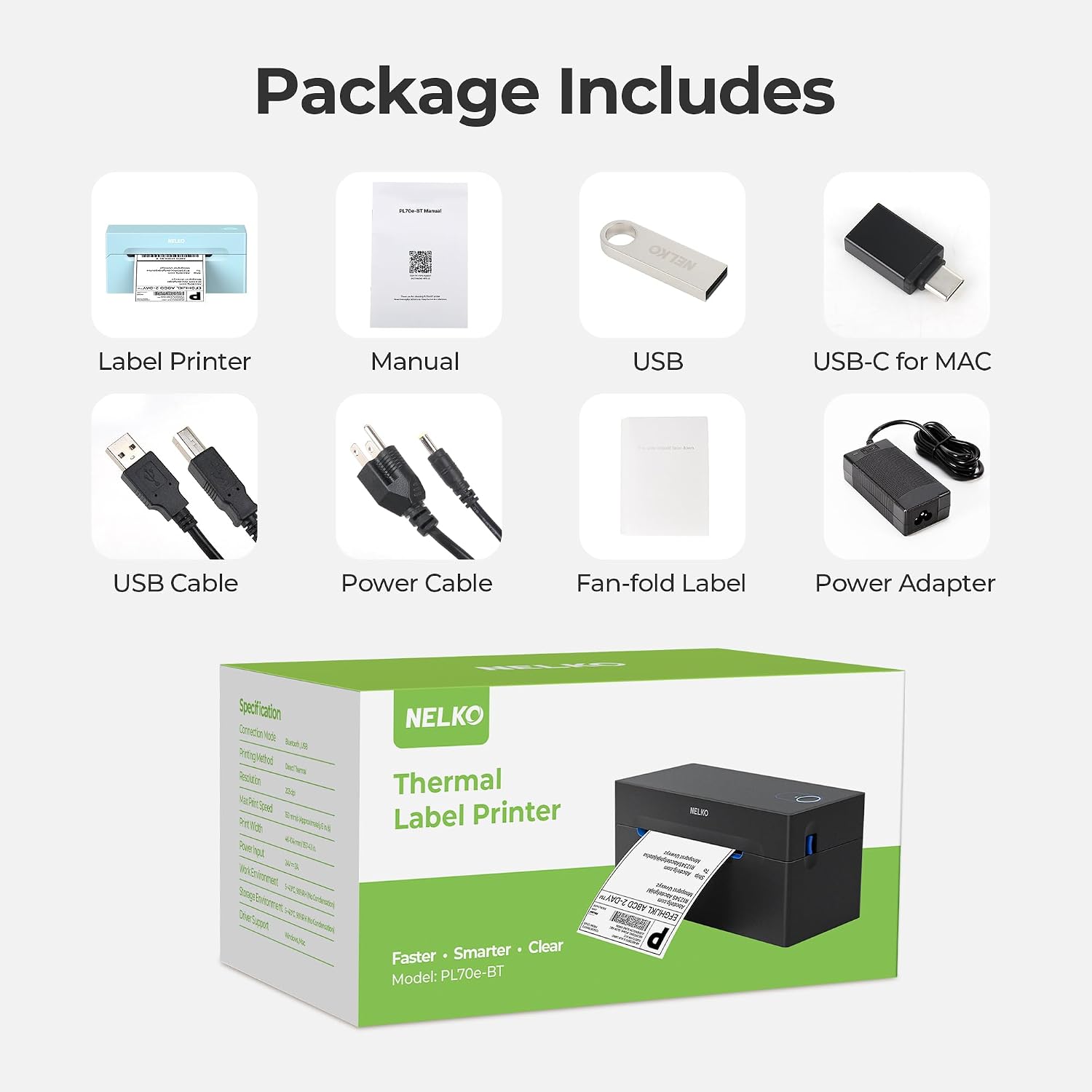 Detalle de Nelko thermal shipping label printer 4x6
