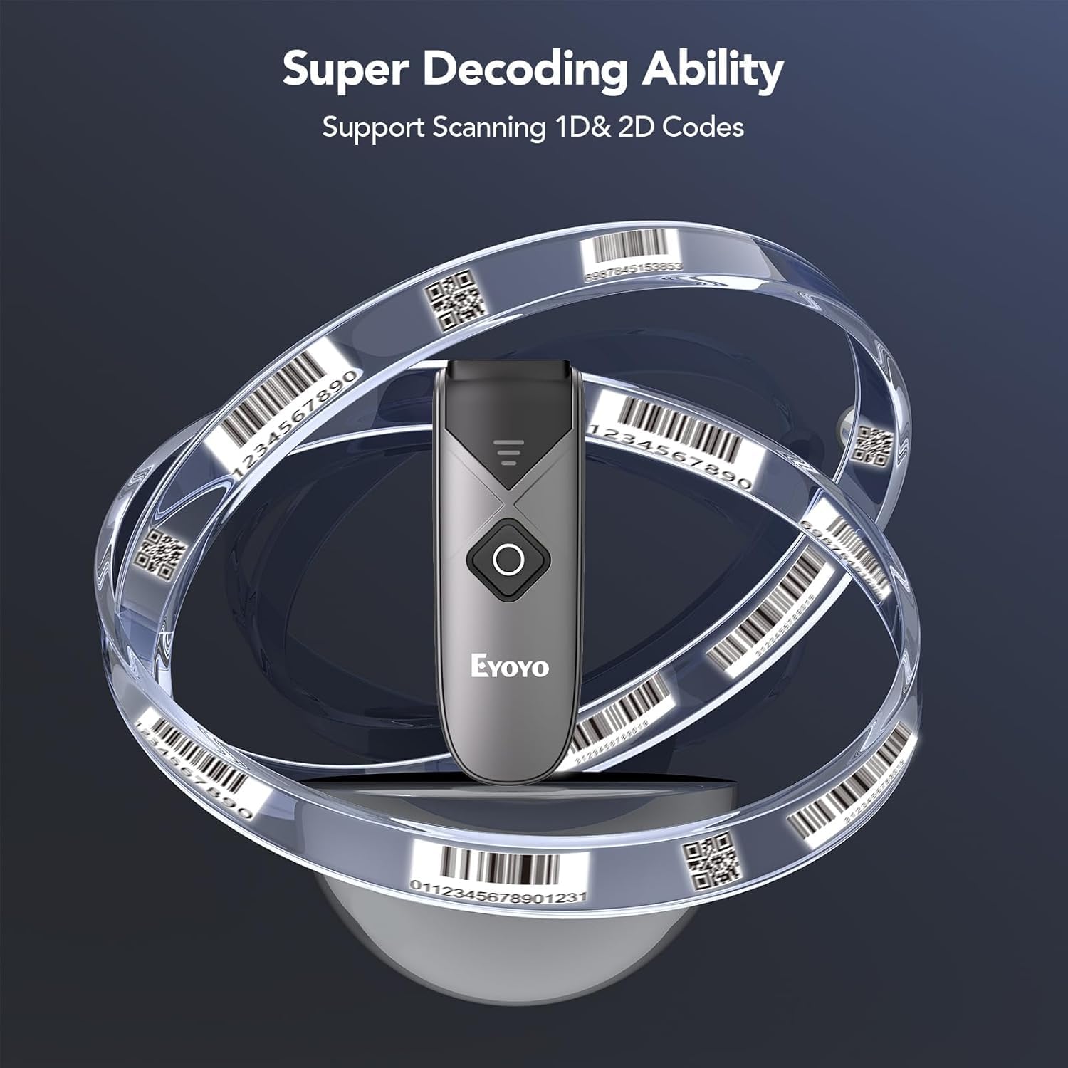 Detalle 2 de Eyoyo Mini scanner 2D Bluetooth 450 mAh