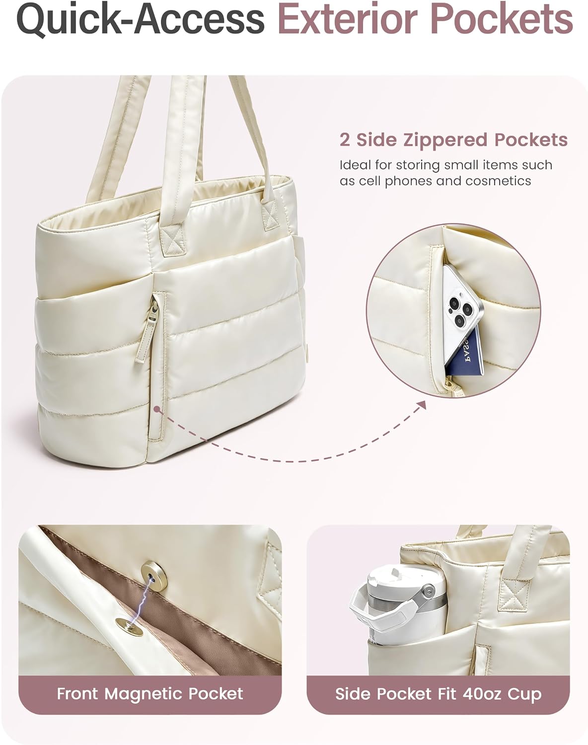 Detalle 2 de Uselike Quilted Tote Bag, 20L