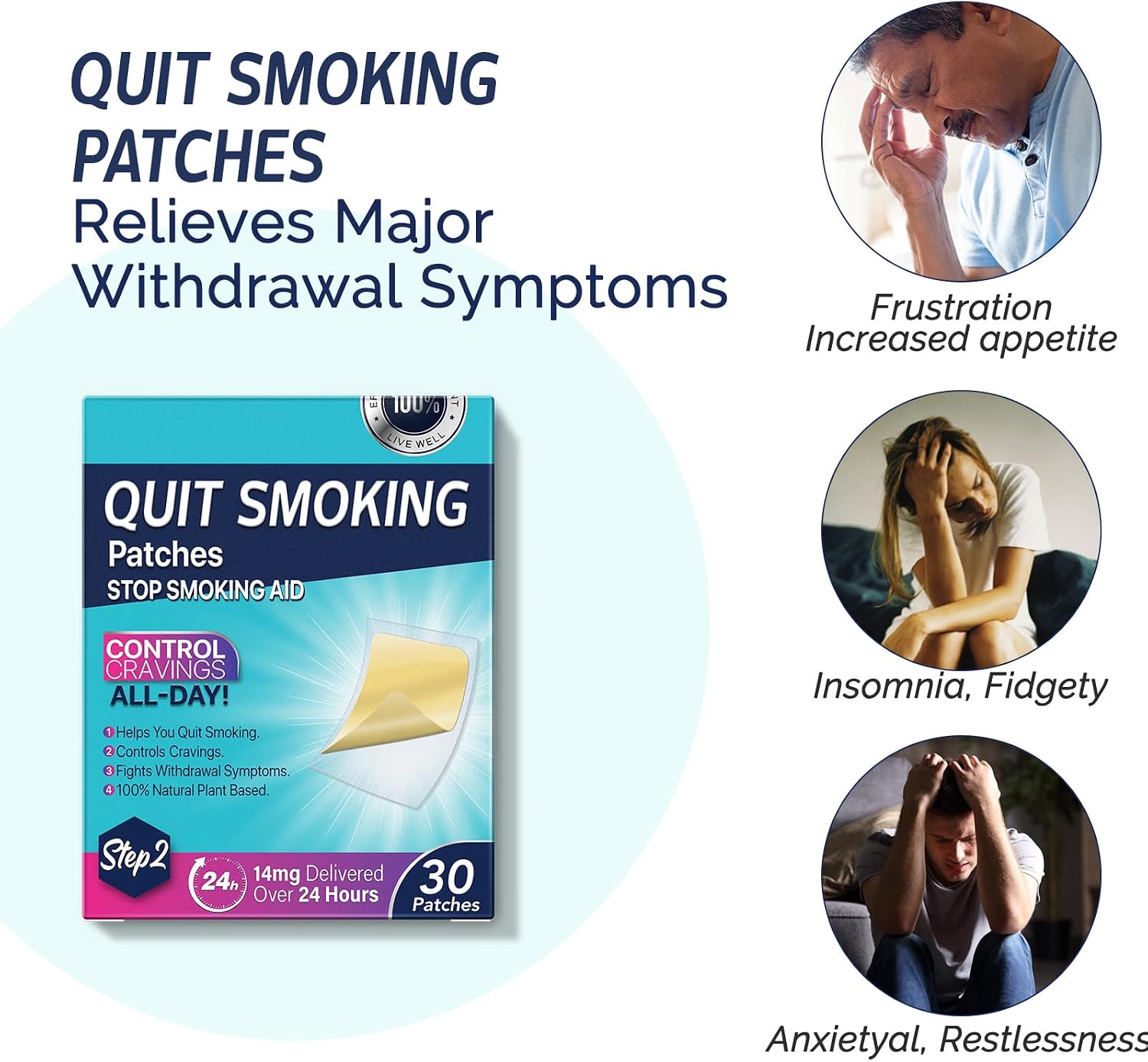 Detalle 2 de Valleylux Step 2 Nicotine Patches, 14 mg Over 24 Hours, 30 Count