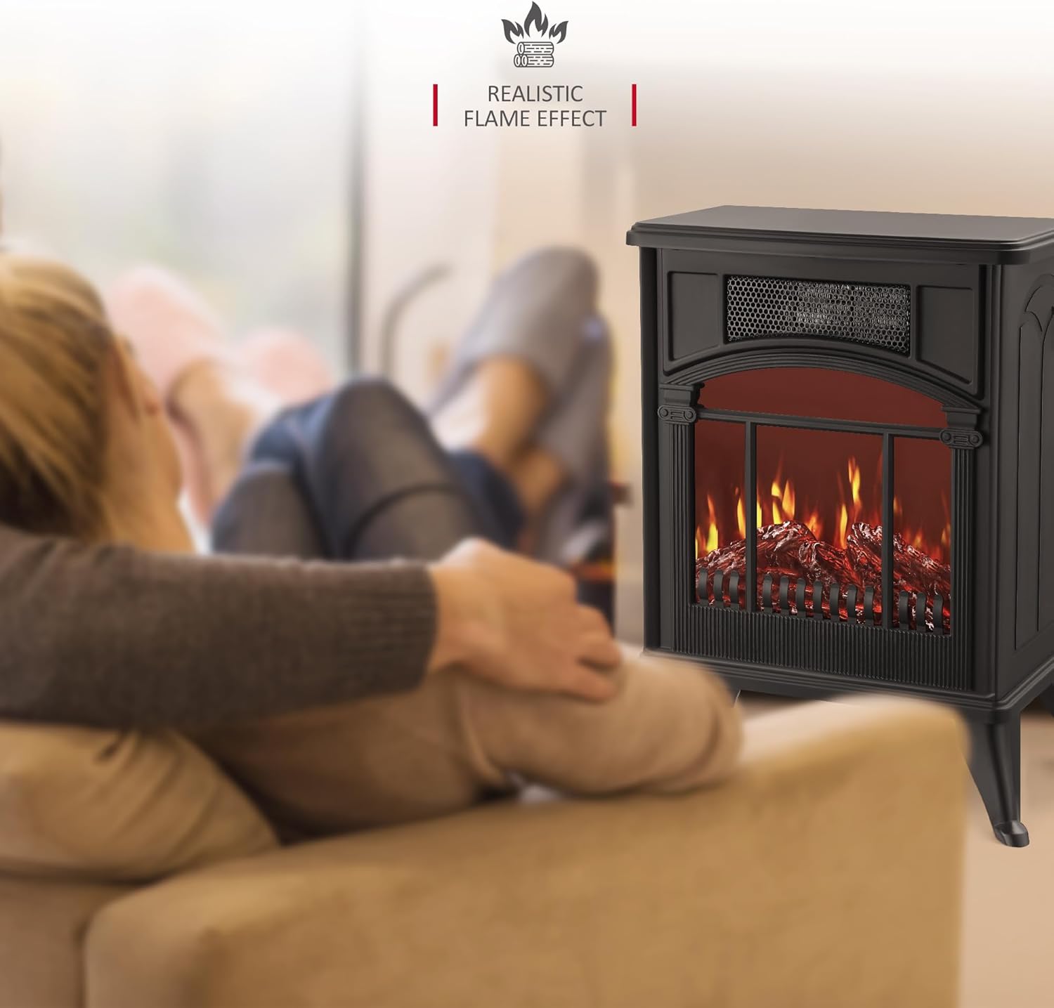 Thumbnail 3 de NETTA 1900W Stove Heater Electric Fireplace
