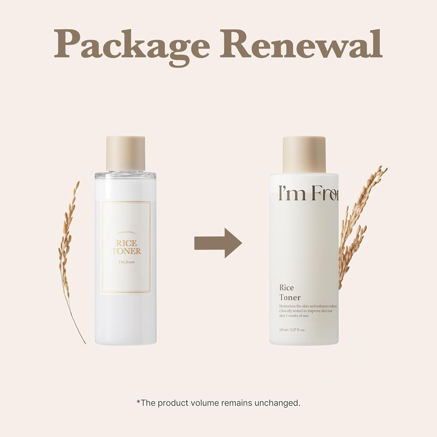 Detalle de I'm From Rice Toner: Korea Glow Milky Rice Toner