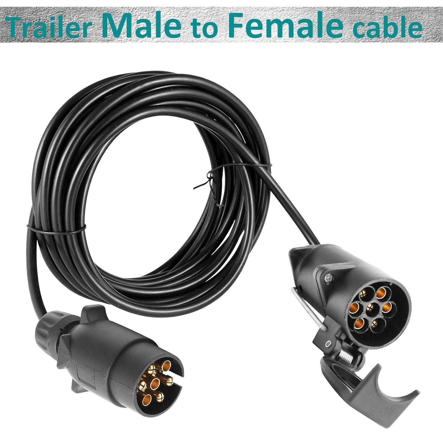 Detalle 2 de DARKGUARD 7 Pin Trailer Plug Socket with 6M Extension Lead