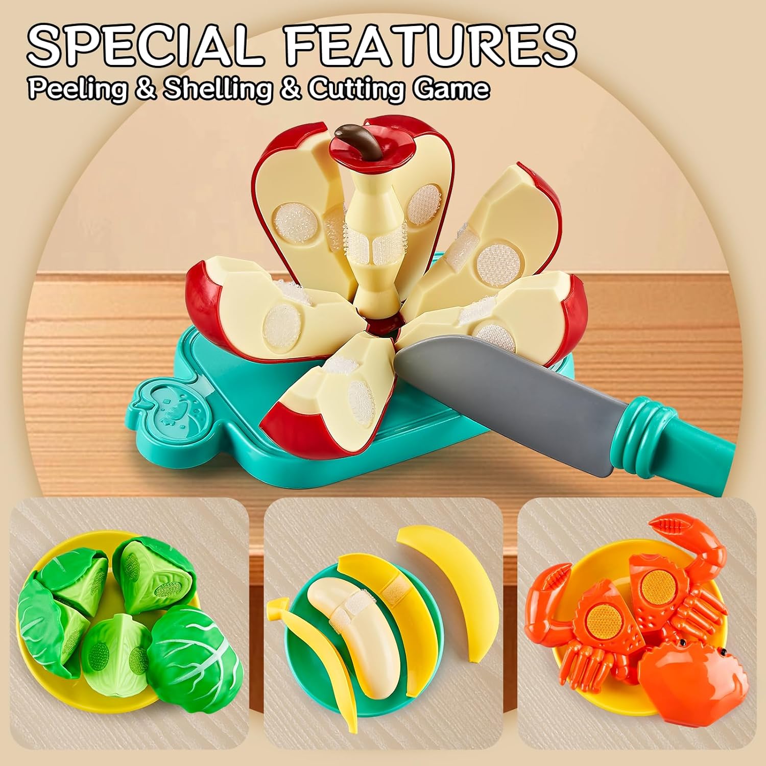 Detalle 2 de 85Pc Pretend Play Food Set for Kids ๐ฝ