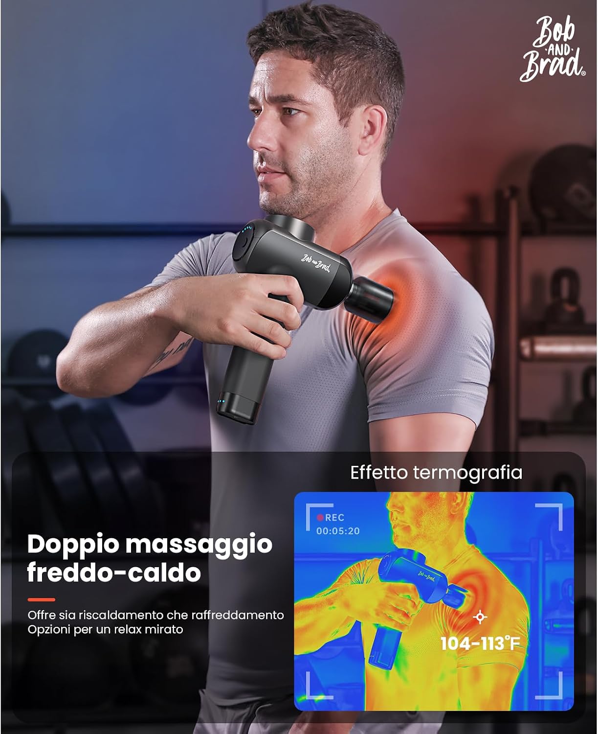 Thumbnail 2 de Bob and Brad X6 Pro Max pistola massaggio per corpo con testa metallica e caldo/freddo 💆